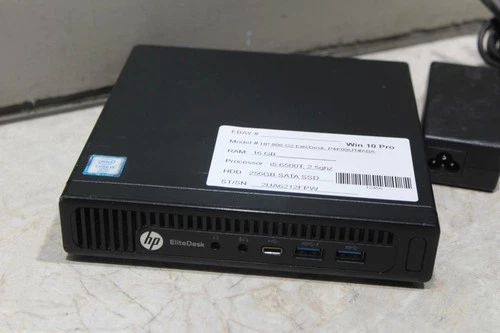 HP EliteDesk 800 G2 DM Mini i5-6500T 2.5GHZ 16GB RAM 256GB SSD WiFi - Win 10 Pro