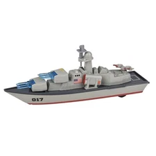 Pull Back Die-Cast Metal Vehicle w/ Lights & Sound - FRIGATE [017](7.25 inch)