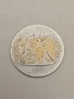 1861 Seated Liberty Silver Quarter 25c