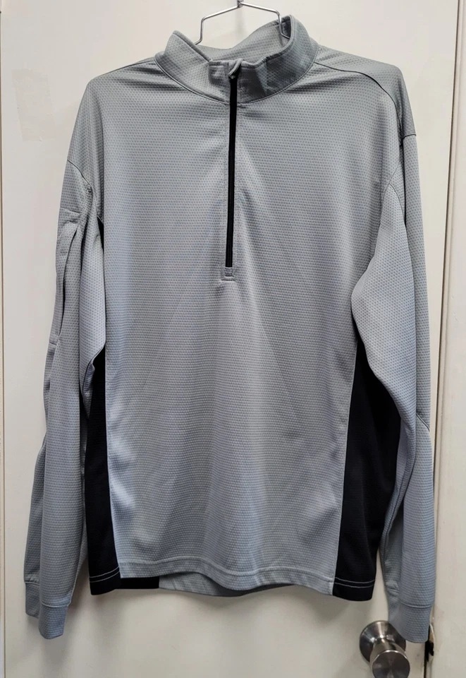 Ping long sleeve gray and black pullover men's golf shirt 1/4 Zip Up Size Large - Image 2 of 4