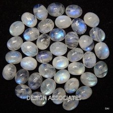 NATURAL WHITE MOONSTONE 8X6 MM OVAL CUT CALIBRATED COMMERCIAL 5 PC SET