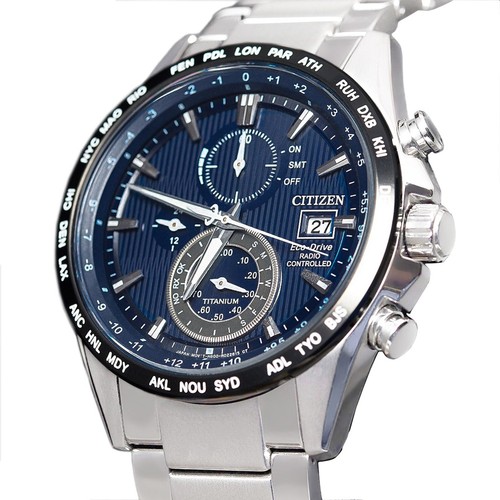CITIZEN AT8154-82L Eco-Drive Radio Controlled Chronograph Titanium Men's Watch - Picture 2 of 8