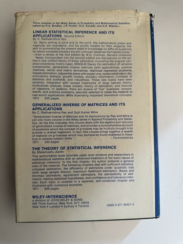 Characterization Problems in Mathematical Statistics – Kagan, Linnik, Rao –Wiley - Picture 8 of 8