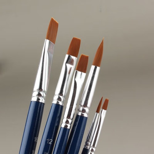 Artist Paint Brushes Gouache Poster Colour Acrylic Watercolour Flat Round OZ - Picture 10 of 11