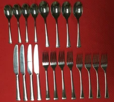 Set of 20 Mikasa CONTEMPO glossy 18/0 Stainless Flatware, 4 Place Settings