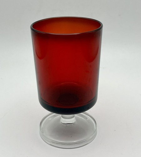 Copa de vino tinto rubí Cristal D'Arques Cavalier vintage hecha en Francia 4 oz 4" - Imagen 3 de 11