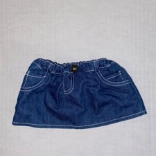 Build A Bear Workshop BABW Denim Blue Jean Mini Skirt Doll Clothing