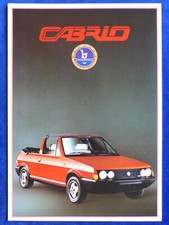 Fiat Bertone Cabrio MJ 1984 - Prospekt Brochure 06.1983