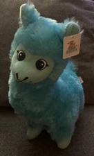 GOFFA Plush Llama Alpaca Blue Stuffed Soft Fluffy Animal Toy NEW