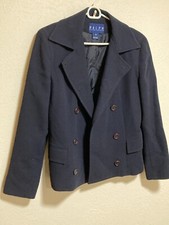 Ralph Lauren Women's size 8 Navy Blue Wool Skirt Suit Skirt Jacket T
