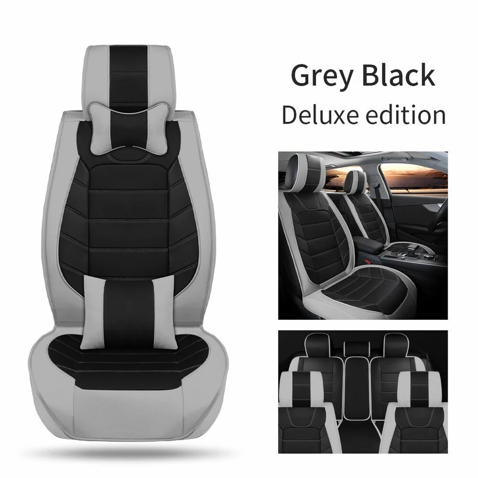 Juego de 5 fundas de asiento de coche de cuero para Toyota Camry protector de cojín delantero trasero Foto 2 de 4