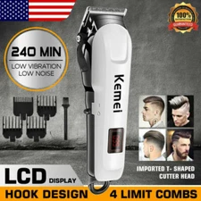 Cordless Hair Clippers with Trimmer Kit Hair Cutting Machine Barber New Wireless