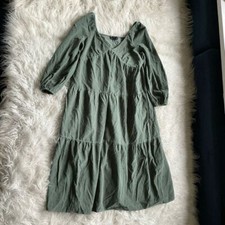 ASOS DESIGN tiered cord babydoll midi smock dress