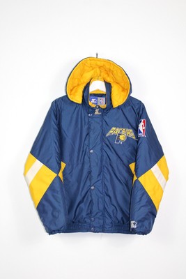 STARTER INDIANA PACERS 90'S VINTAGE NBA PADDED BOMBER JACKET, RETRO, SIZE: XS