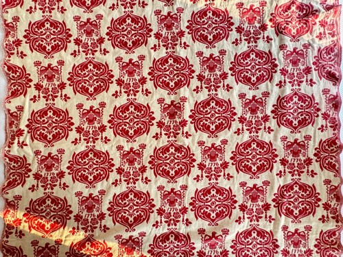 5 Plus Yds Vintage schwerer Jacquard Stoff A260 - Bild 2 von 10