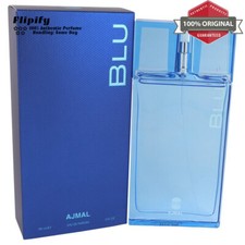 Ajmal Blu Cologne 3 oz EDP Spray for Men by Ajmal