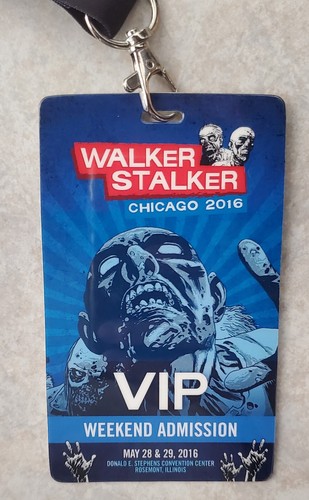 Walker Stalker Con VIP Admission Pass w/Lanyard Chicago 2016 Rosemont, IL - Picture 6 of 8