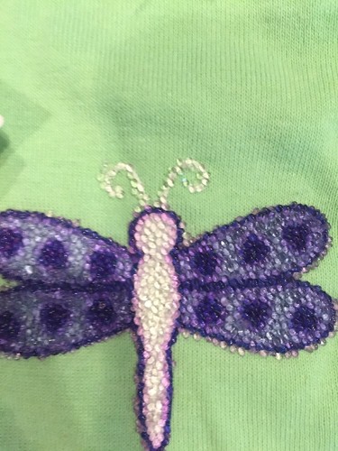 Baby Green Long Sleeve Butterfly Beaded One Piece Shirt Size 24 Months - 第 4/9 張圖片