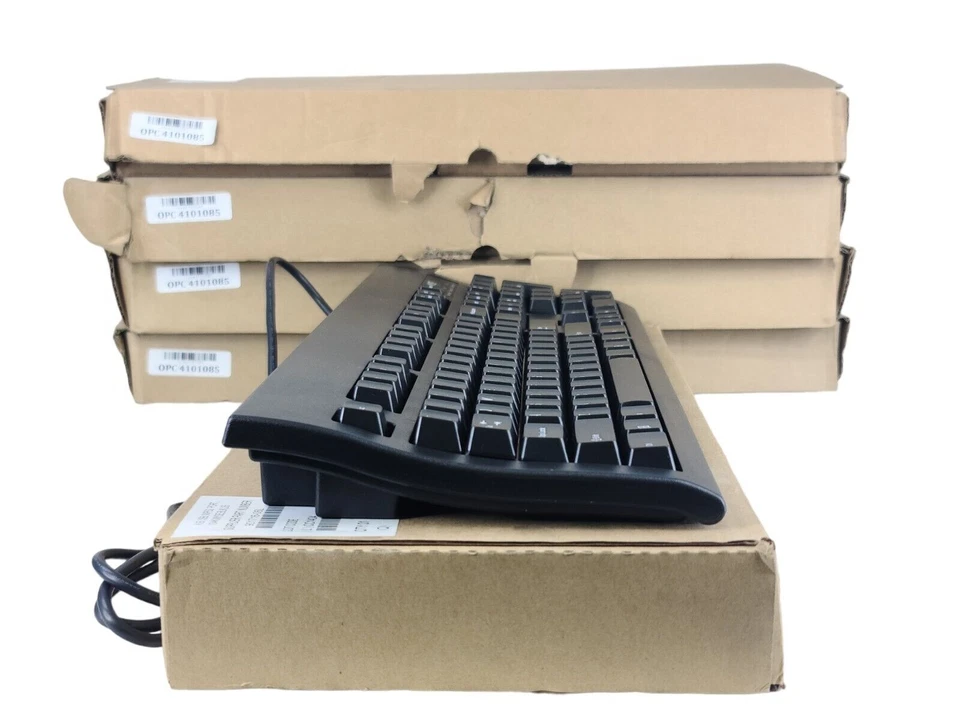 Lot of 5 NEW Genuine WYSE Keyboard Black USB PS2 Port 901716-06L - Image 2 of 4