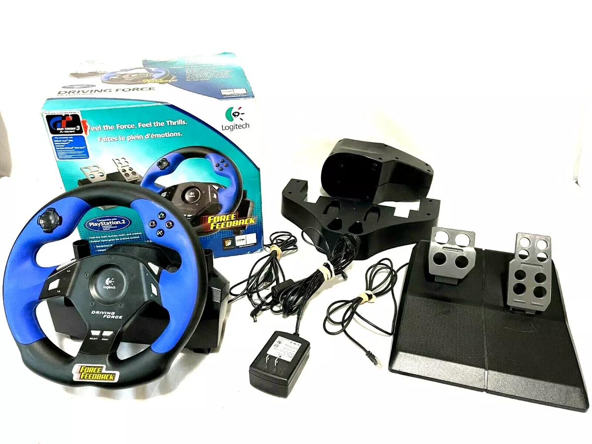 Logitech Driving Force For PlayStation 2 USB Racing Wheel Pedals