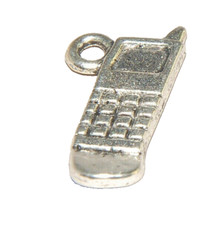 Cell Cellular Mobile Phone Telephone Charm Tibetan Silver  J1127