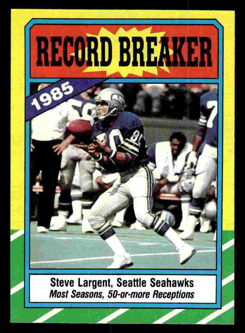 1986 Topps Steve Largent #4 - Seattle Seahawks