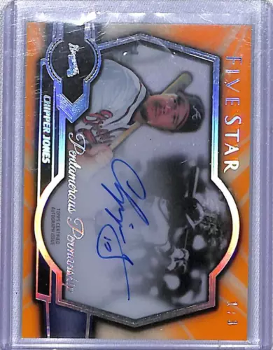 2021 Topps Five Star Pentamerous Penmanship #PP-CJ Chipper Jones NM-MT Auto 1/3 