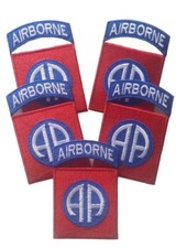 Lot de 5 Patches US 82nd Airborne para D-Day Normandie cut Edge WW2 - REPRO #2