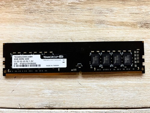 Team Group 1x8GB DDR4-3200 Desktop Memory TED48G3200C22BK