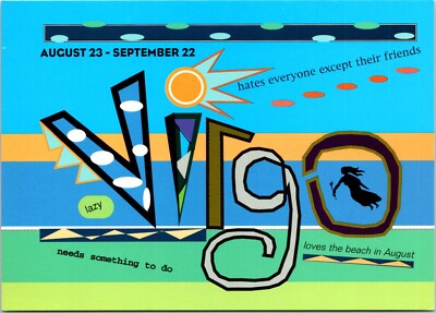 Virgo Hates Everyone But Friends Needs Activity Beach Advertising Postcard C170