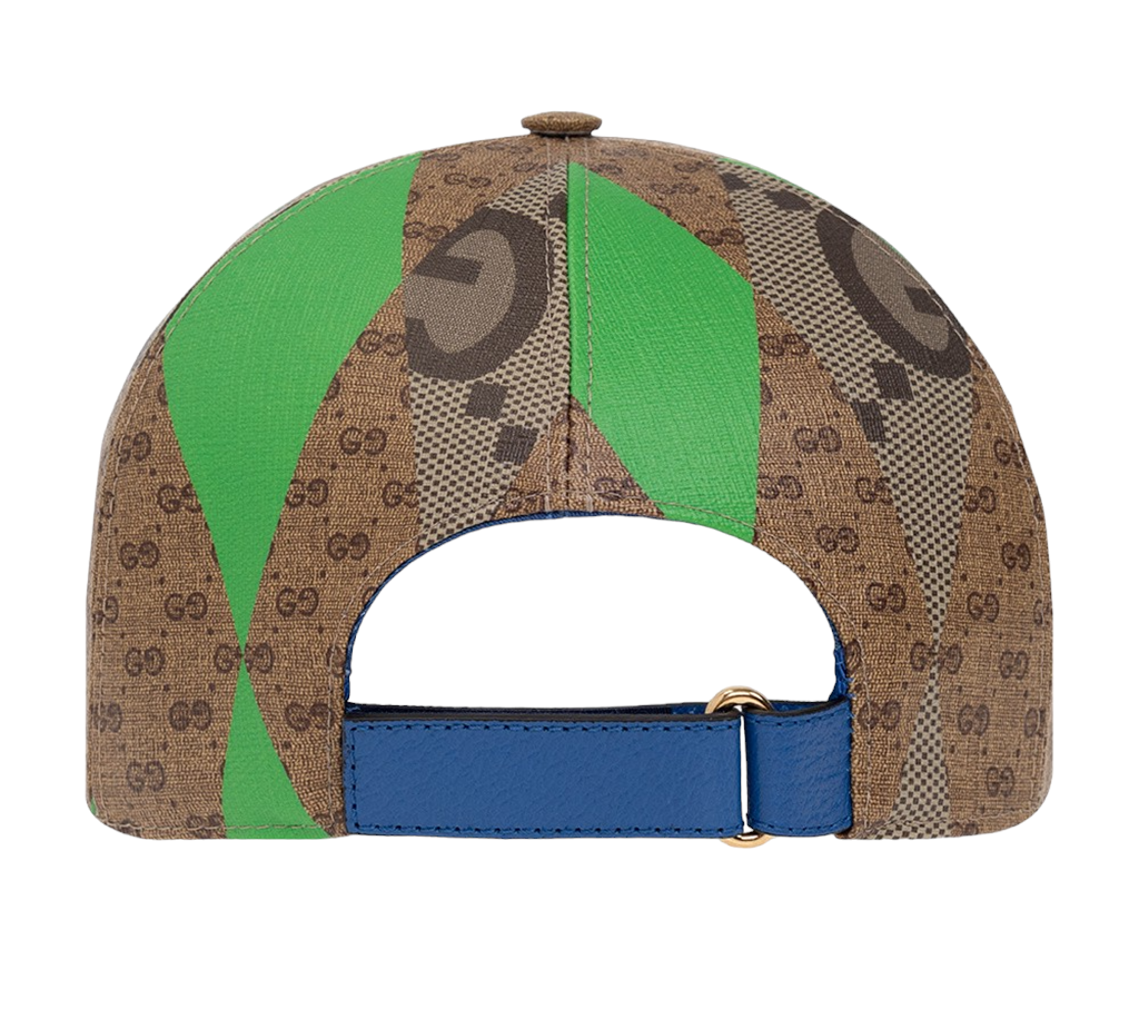 Authentic Unisex Gucci GG Supreme Rhombus Patchwork Baseball Hat