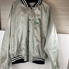 Great Smokey Railway Museum Jacket Silver Snap Front Mens XXL Made in USA
