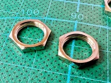 Lot 10pcs Tensility M9x0.75 Guitar Output Jack Nuts, M9, Brass, 2mm Thick