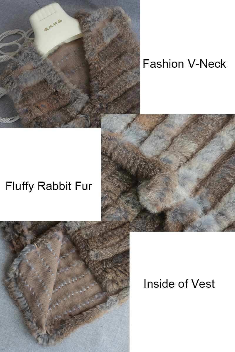 Real Rabbit Fur Vest Choice of Color | eBay