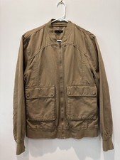 Mens Size Small 7 For All Mankind Khaki Zip F...