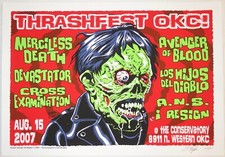 2007 Thrashfest - Oklahoma City Silkscreen Concert Poster S/N by Ed Repka
