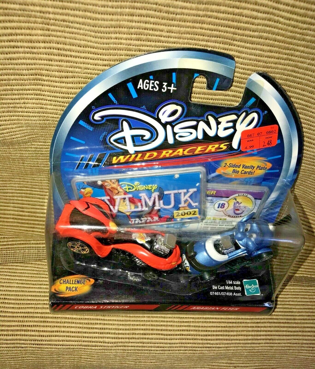 New 2002 Hasbro Disney Wild Racers Challenge Pack Aladdin Jafar
