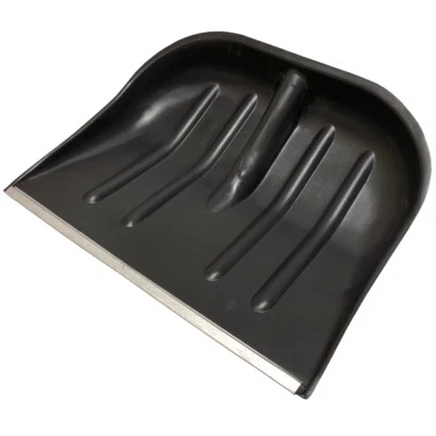 VENODO Schneeschaufel Schiebekante Aluprofil o. Stiel Schneeschieber Schwarz 45cmx35cm