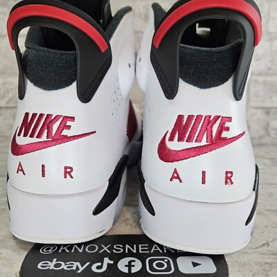 Nike Air Jordan 6 Retro Carmine White Red Sneakers CT8529-106