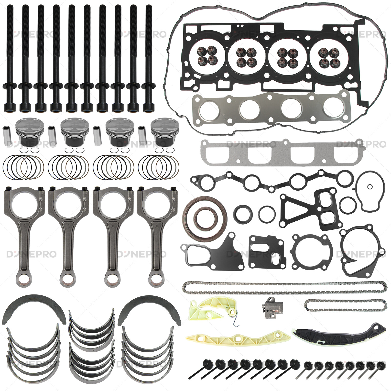 G4KF 2.0T Engine Rebuild Kit with Gaskets Pistons Rods Timing for Hyundai KIA