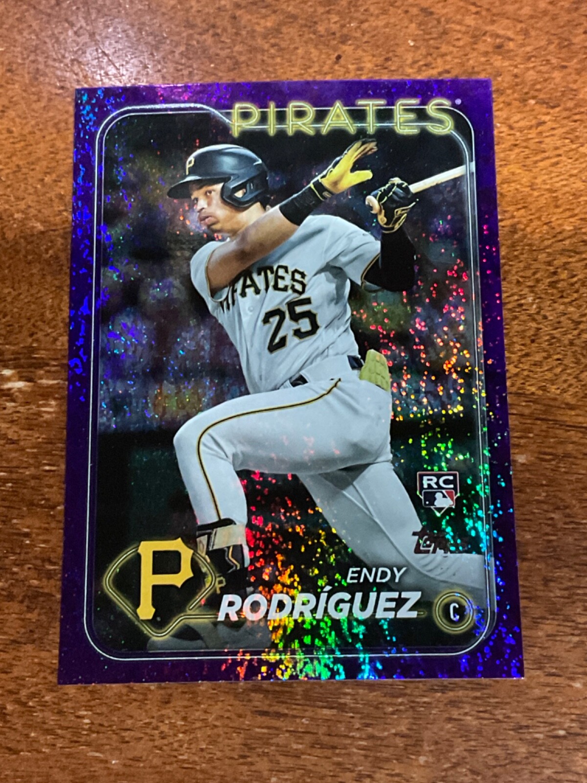 ENDY RODRIGUEZ 2024 Topps Series 1 Purple Foil Rookie RC #'D 353/799 Pirates #3