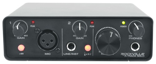 Rockville R-TRACK SOLO 24Bit 192Khz Recording USB Audio Interface+Mic+Headphones - Picture 12 of 12