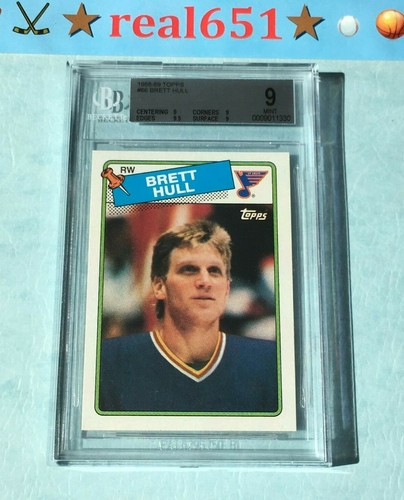 1988 Topps #66 BRETT HULL Rookie | BGS 9 Mint | Blues RC Detroit HOF Stars UMD - Bild 1 von 4