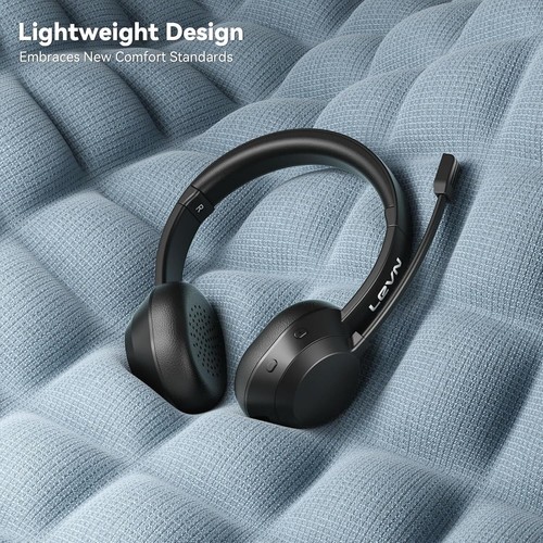 LEVN Wireless Headset Wireless Headset with Mic for Work Noise Cancelling On Ear - Zdjęcie 4 z 7