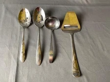 Lot of Metal Stainless Steel Cheese Cutter 2 Slotted Spoons Ladle Kitchenware jl
