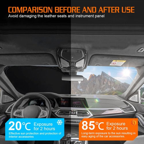 For Chevrolet Silverado 2500 Windshield Sun Shade Heat Block Shield Cover Visor - 第 5/14 張圖片