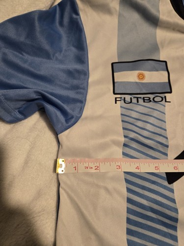 Camiseta de fútbol de la Selección Argentina #10 talla mediana azul blanco - Imagen 3 de 10