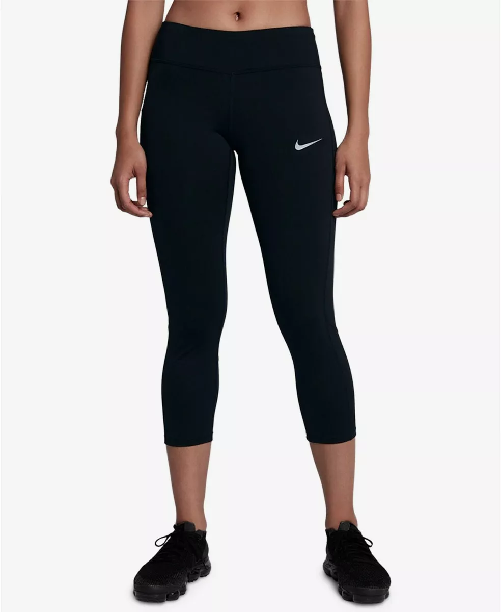 Nike Racer Cool Women's Crop Tight Leggings Black Size Large 