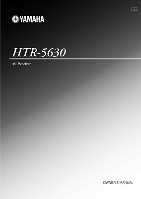 Operating Instructions for Yamaha HTR-5630