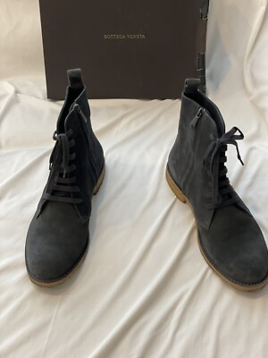 Pre Owned Men s $820 Black Calf Suede Bottega Veneta Men s Boots EU Size 43